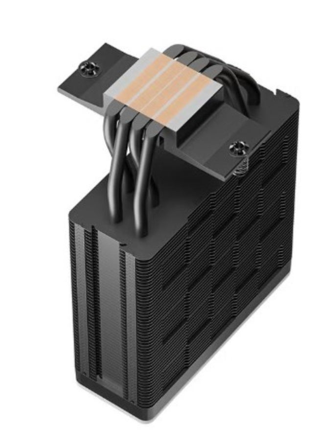 DEEPCOOL مبرد هواء CPU AG400 BK ARGB V2، مروحة ARGB PWM بحجم 120 مم، 4 أنابيب حرارية، مبرد عمودي أسود مع غطاء علوي مضيء، متوافق مع Intel و AMD، ارتفاع 154 مم، تبريد هادئ عالي الأداء، أسود | R-AG400-BKAMMN-GJD - Image 4