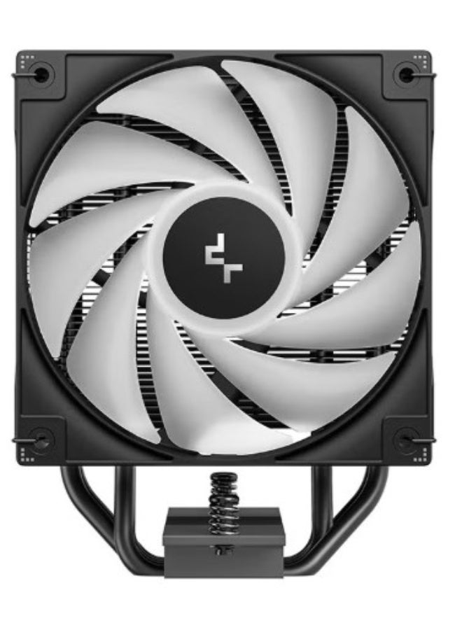 DEEPCOOL مبرد هواء CPU AG400 BK ARGB V2، مروحة ARGB PWM بحجم 120 مم، 4 أنابيب حرارية، مبرد عمودي أسود مع غطاء علوي مضيء، متوافق مع Intel و AMD، ارتفاع 154 مم، تبريد هادئ عالي الأداء، أسود | R-AG400-BKAMMN-GJD - Image 3