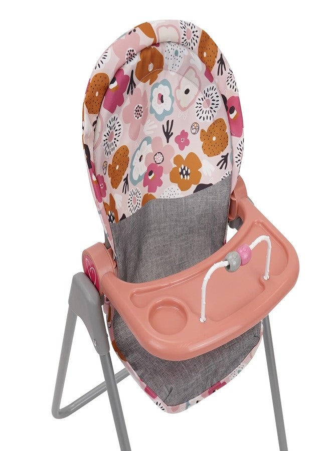 509 Crew: Melange Flora - Foodie Doll Highchair - 5pc Feeding Accessories, Fits Dolls Up to 24", Tilting Seat, Foldable, Food Tray, Kids Toy, Ages 3+ - Image 5