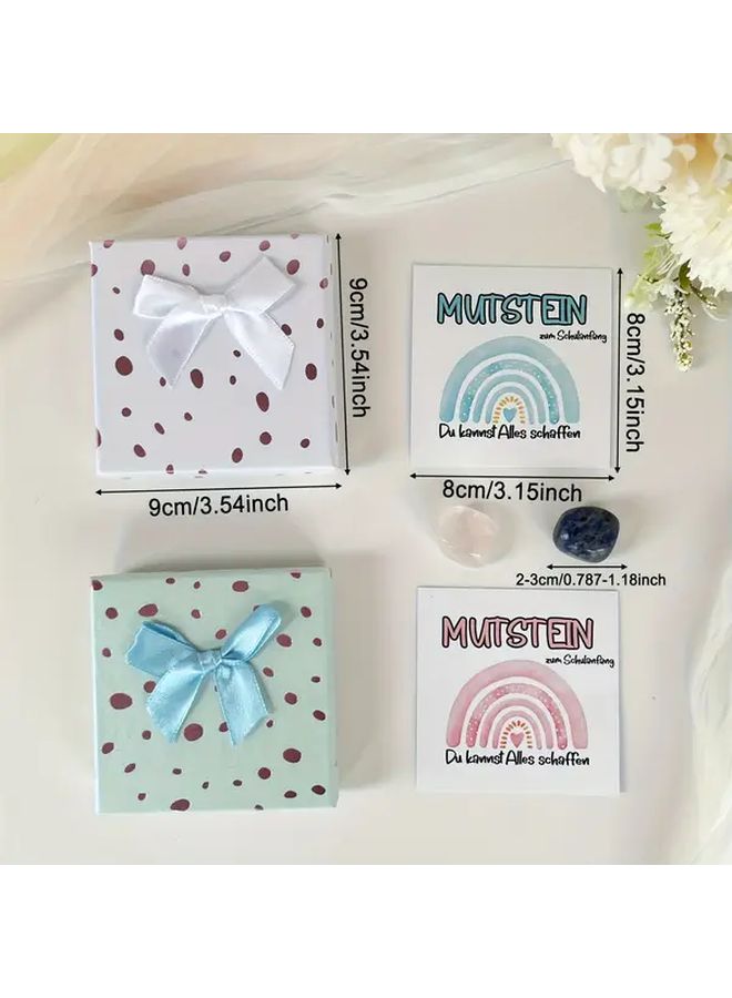 Blue Lucky Stones Gift Set With Card For School Party First Day Back To School - Image 2
