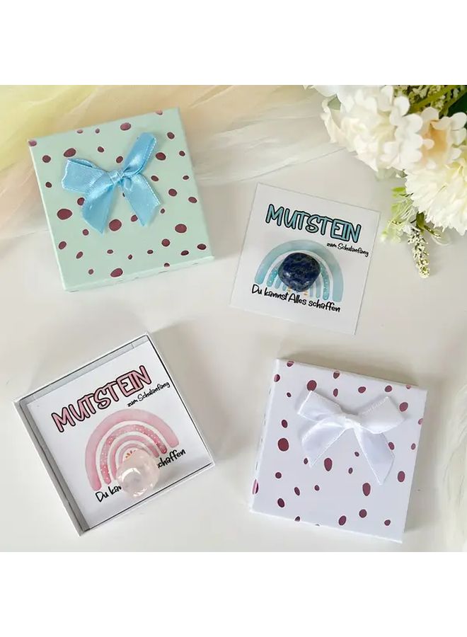 Blue Lucky Stones Gift Set With Card For School Party First Day Back To School - Image 1
