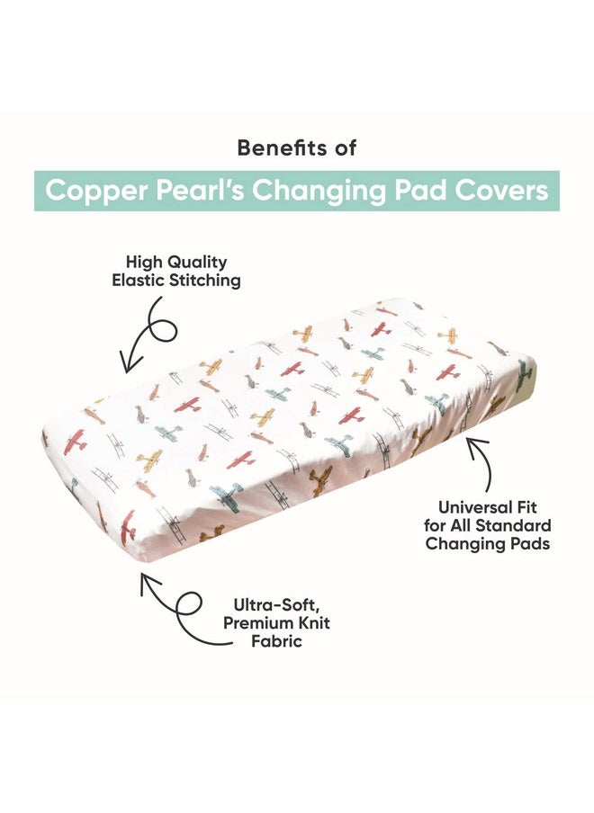 كوبر بيرل غطاء وسادة تغيير الحفاضات المحبوك الفاخر من Copper Pearl: ناعم وأنيق ومناسب لجميع وسائد تغيير الحفاضات القياسية، أغطية وسائد تغيير الحفاضات بتصميم عصري، Scout  - Image 2