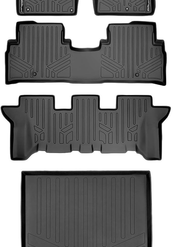 MAX LINER A0191/B0191/C0191/D0191 Floor Mats 3 Rows and Cargo Liner Set Black for 2016-2019 Kia Sorento - Image 1