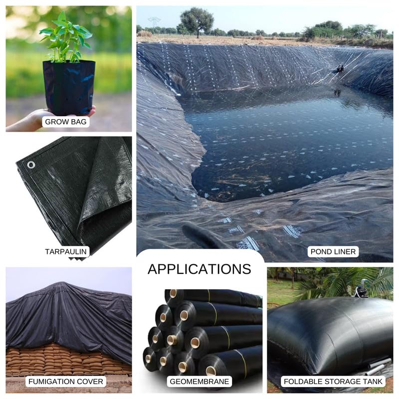 KEDER MAX HDPE Tarpaulin Repair Tape - 10m Waterproof, UV-Resistant & Self-Adhesive Tapes for Quick Fixes Repairs Holes, Tears, Truck Covers, Pond Linings Multipurpose Use Tape 9.5cm x 10m (Black) - Image 5