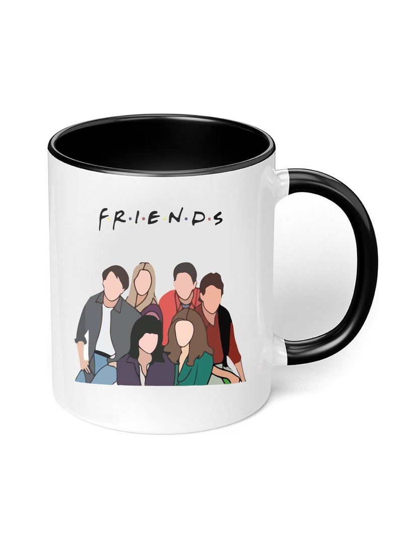 PRINTSHOP4ME Friends Coffee Mug - Stylish Black Two-Tone Ceramic Mug - Gift for Friends - Perfect for Sipping - Chatting and Creating Unforgettable Moments Together - Image 5