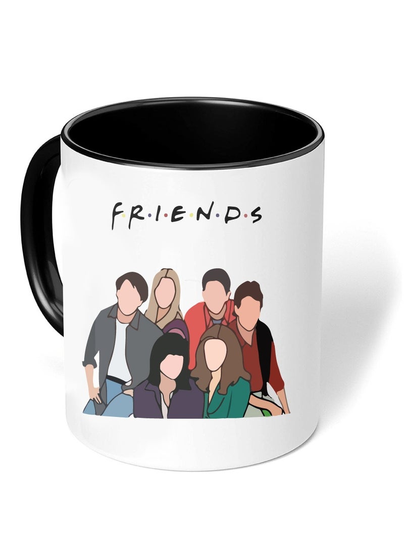 PRINTSHOP4ME Friends Coffee Mug - Stylish Black Two-Tone Ceramic Mug - Gift for Friends - Perfect for Sipping - Chatting and Creating Unforgettable Moments Together - Image 3