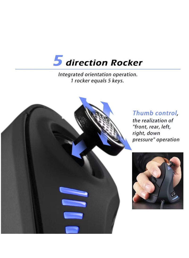 Ergonomic design Gaming Mouse Stick Vertical Gaming Mouse Wired grip mouse for gaming special - Image 4