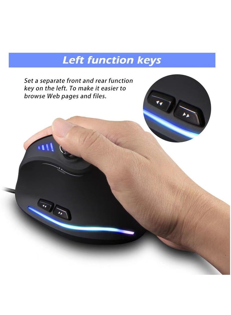 Ergonomic design Gaming Mouse Stick Vertical Gaming Mouse Wired grip mouse for gaming special - Image 3