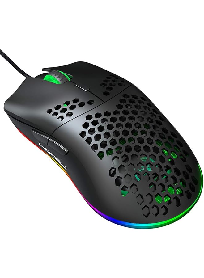 BAGGRA Hxsj J900 Usb Wired Gaming Mouse Rgb Gaming Mouse With Six Adjustable Dpi Ergonomic Design For Desktop Laptop Black Myc9755B - Image 1