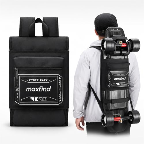maxfind Professional Skateboard Backpack Waterproof Durable MultiFunctional Sports Bag for Electric Skateboard Longboard Commuting Travel Backpack with Adjustable Straps - Image 1