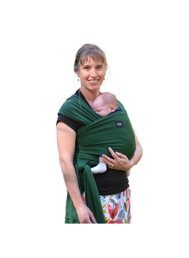 Simply Essential Solutions Baby Wrap Carrier Soft Stretchy Cotton Baby Wrap Baby Sling Nursing Cover Up For Use With Newborntoddler Evenly Distributes Weight For More Comfortable Carrying (Dark Green) - Image 1