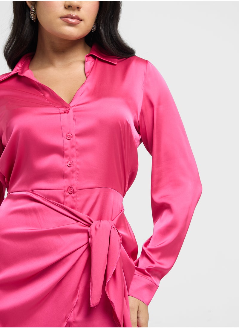 GUESS Satin chemisier dress  - Image 3