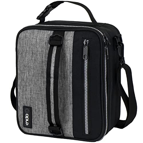 opux Insulated Lunch Box for Men Women Adult, Compact Lunch Bag for Kids Boy Girl Teen, Soft Lunch Cooler Bag for Work School, Leakproof Lunchbox Lunch Pail with Clip-on Buckle, Heather Gray - Image 1
