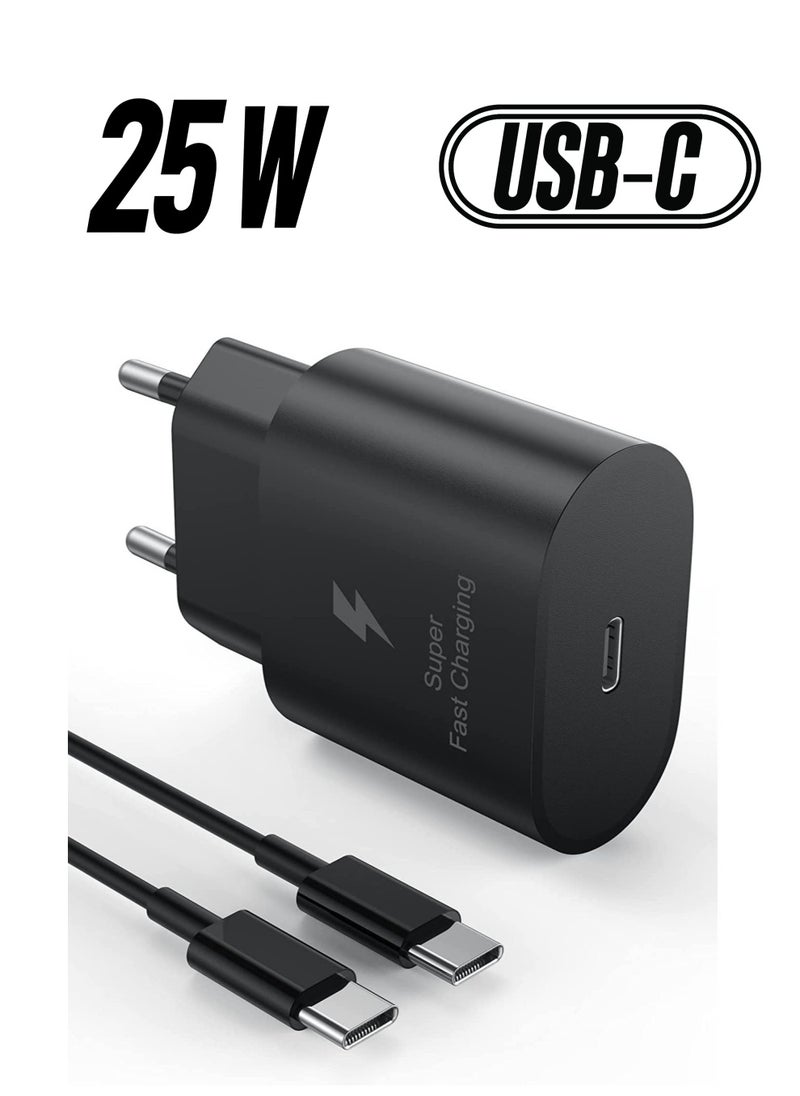ELTRAZONE - Chargeur Rapide USB C 25W, Adaptateur Secteur Ultra Rapide Chargeur USB C pour Samsung S22, S22+, S22 Ultra, S21, S21FE 5G, S20, S20+, S10, S9, S8, A52, A53, PD 3.0 Chargeur Rapide +1,5 M C au - Image 1