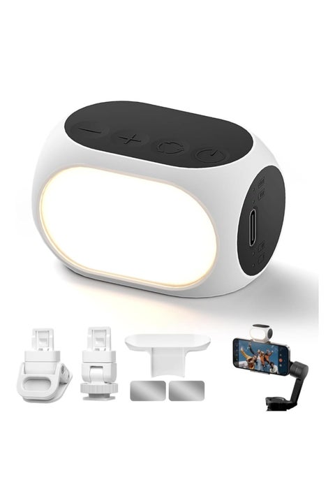 Magnetic Fill Light for Gimbal Stabilizer, 40 LED Portable Cell Phone Clip Fill Light, Rechargeable Selfie Light with 3 Lighting Modes Compatible with DJI Osmo Mobile 5 Camera