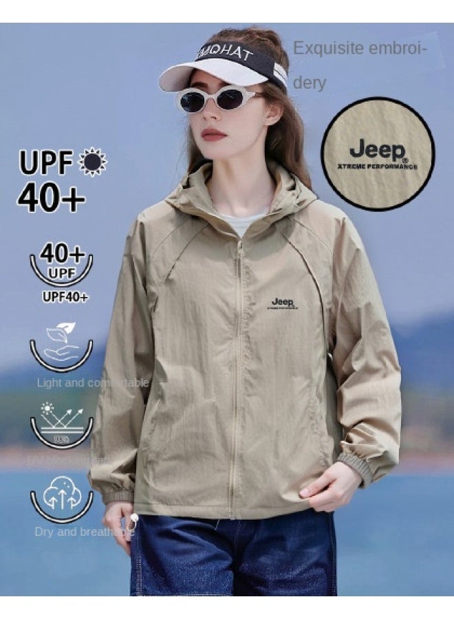 جيب سترة حماية من شمس الصيف للنساء، معطف رياضي عارض للأشعة فوق البنفسجية للمناسبات الخارجية العادية، قميص واقي من الشمس مريح خفيف الوزن فضفاض للأزواج - Image 1