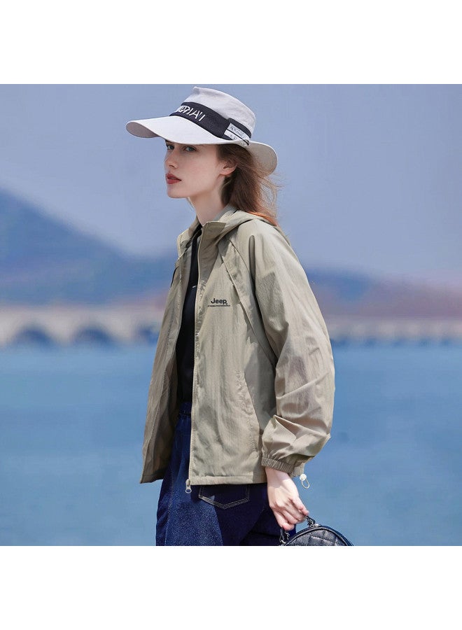 جيب سترة حماية من شمس الصيف للنساء، معطف رياضي عارض للأشعة فوق البنفسجية للمناسبات الخارجية العادية، قميص واقي من الشمس مريح خفيف الوزن فضفاض للأزواج - Image 2