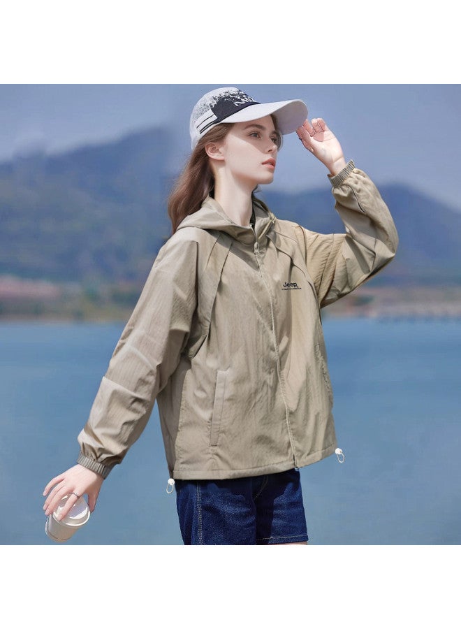 جيب سترة حماية من شمس الصيف للنساء، معطف رياضي عارض للأشعة فوق البنفسجية للمناسبات الخارجية العادية، قميص واقي من الشمس مريح خفيف الوزن فضفاض للأزواج - Image 4