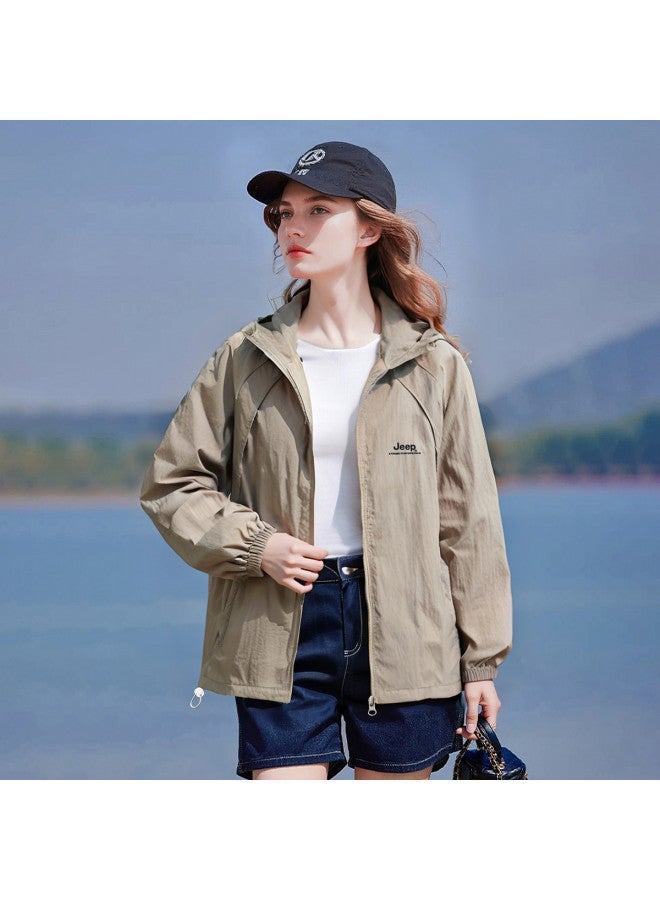 جيب سترة حماية من شمس الصيف للنساء، معطف رياضي عارض للأشعة فوق البنفسجية للمناسبات الخارجية العادية، قميص واقي من الشمس مريح خفيف الوزن فضفاض للأزواج - Image 3