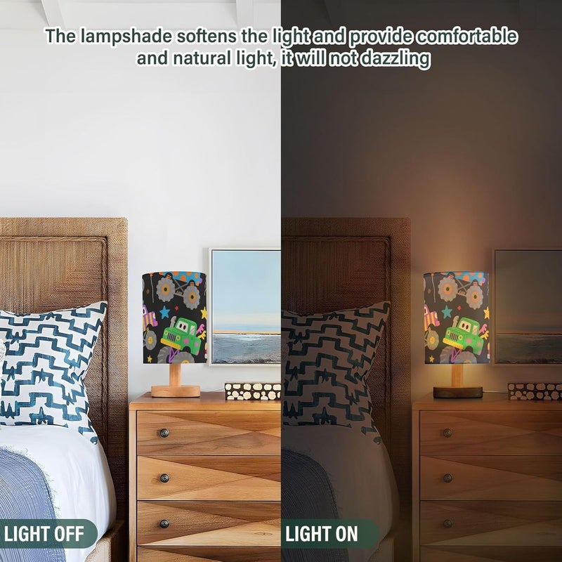 KLL Cartoon Cute Car Black Table Top Lamp Nightstand Light for Room Table Lamp for Girls Soft Light lampara escritorio Simple - Image 5