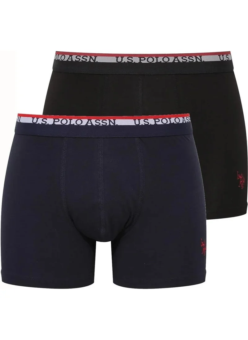 يو اس بولو اسن BASE. Polo Assn. 80489 Men's Modal 2-pack Boxer-Black-dark blue