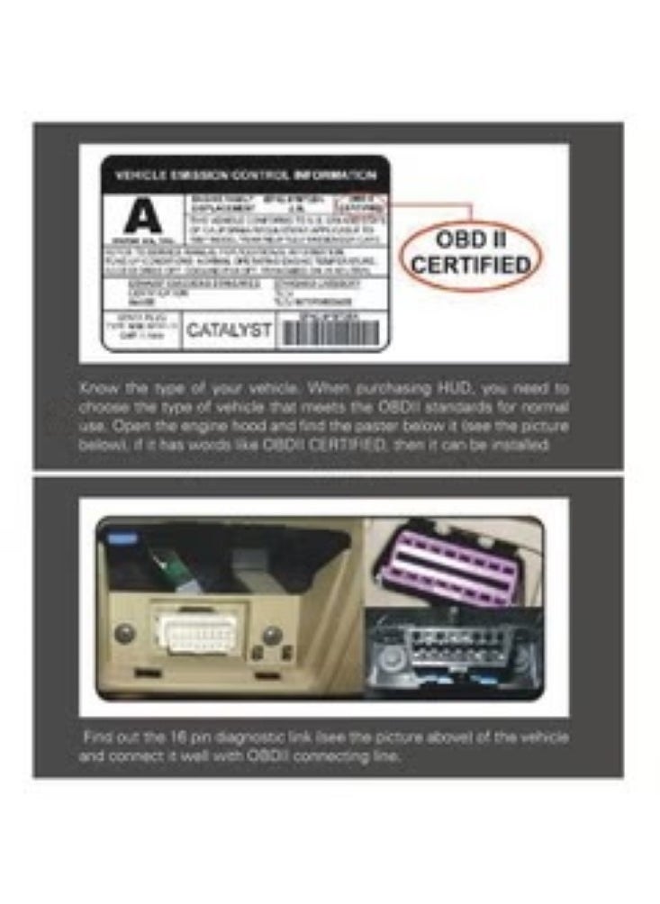 fashionhome - A8 HUD Head Up Display With OBD2 Interface Plug for Vehicles - Image 1