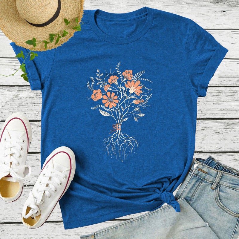 2023 Mother's Day Baseball MOM Pattern Short-sleeved Loose Color Cotton Bracket T-shirt - Image 1