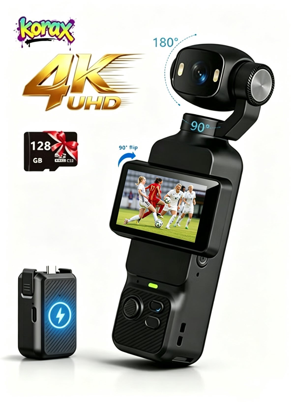 KORAX KORAX 4k Pocket Gimbal Camera Z1FC4F6DB25700A528504Z