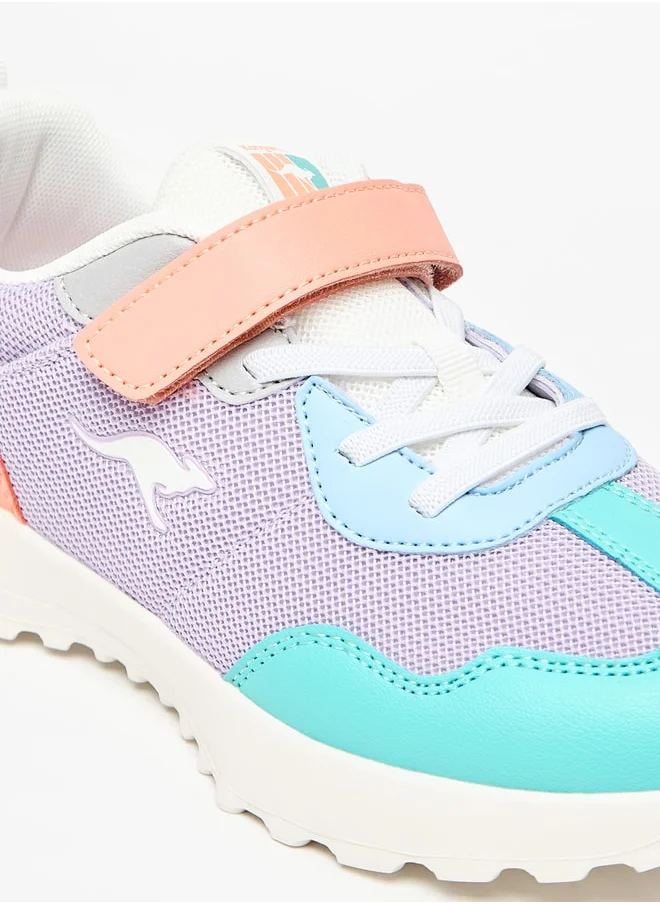 kangaROOS Girl's Colourblock Sports Shoes with Hook and Loop Closure