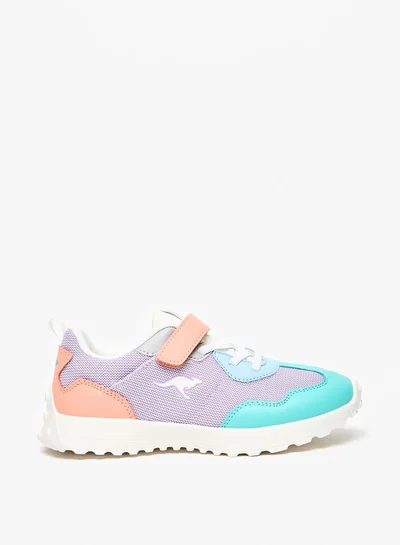 kangaROOS Girl's Colourblock Sports Shoes with Hook and Loop Closure