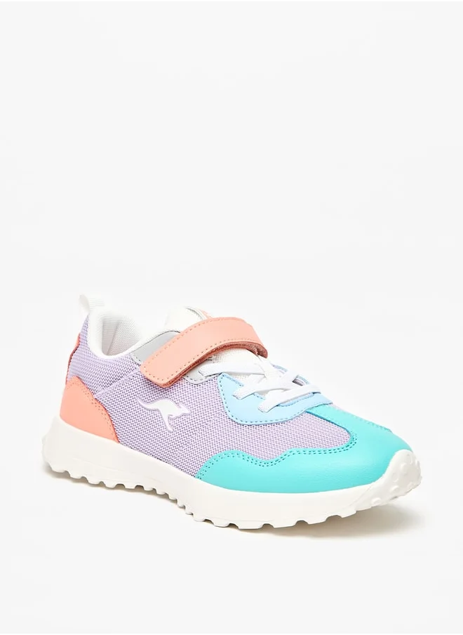 kangaROOS Girl's Colourblock Sports Shoes with Hook and Loop Closure