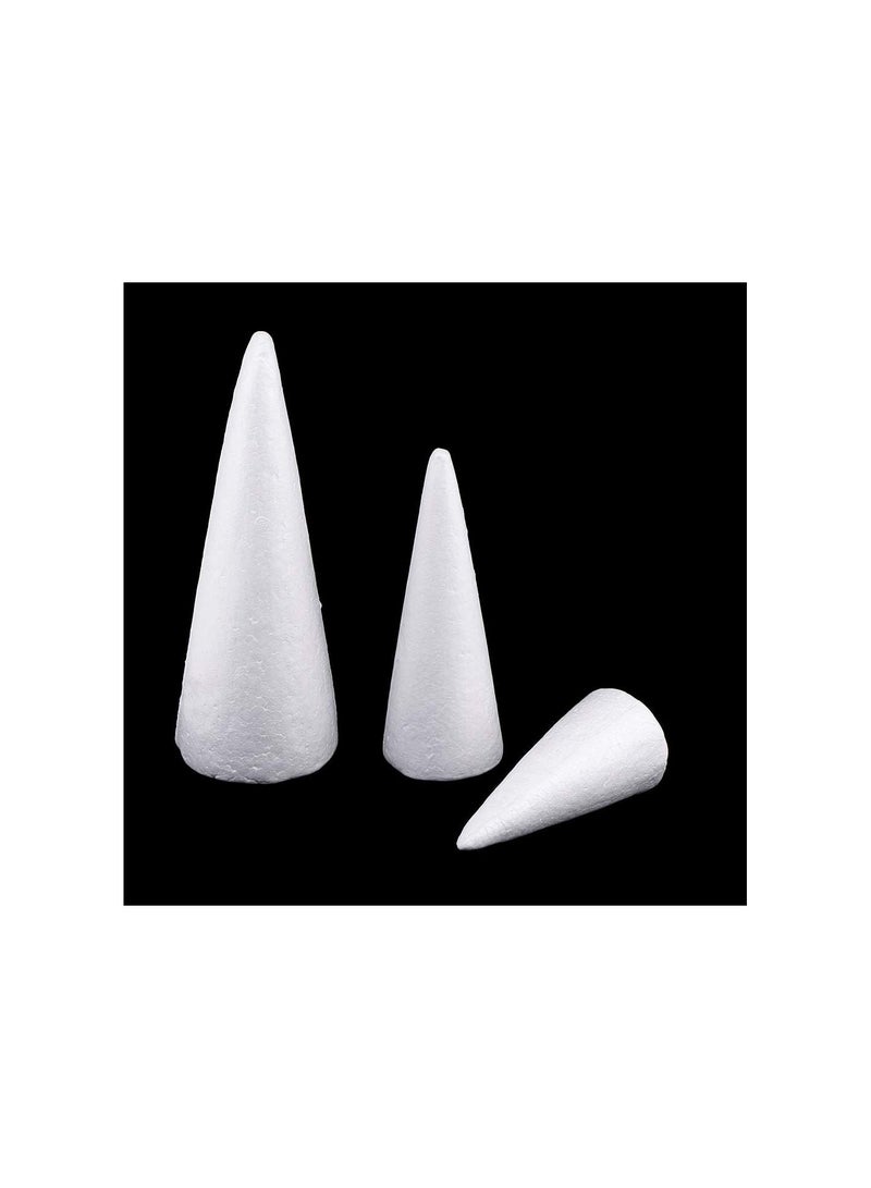 GGOOT 3X Cone Polystyrene Foam Styrofoam 3 Sizes fit DIY Crafts Xmas Tree Decor - Image 5