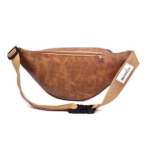 K London Multicolor Canvas Waist Bag for Men & Women | Stylish Travel Fanny Pack with Adjustable Strap | Passport Holder, Belt Pouch for Outdoor, Running, Daily Use | Lightweight Crossbody Bag - Image 5