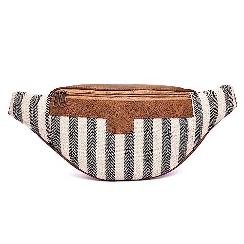 K London Multicolor Canvas Waist Bag for Men & Women | Stylish Travel Fanny Pack with Adjustable Strap | Passport Holder, Belt Pouch for Outdoor, Running, Daily Use | Lightweight Crossbody Bag - Image 1