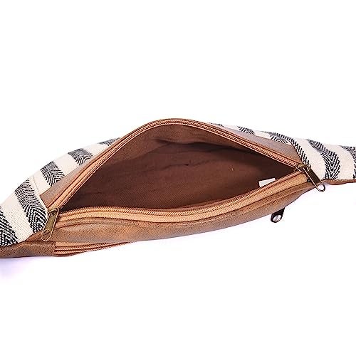 K London Multicolor Canvas Waist Bag for Men & Women | Stylish Travel Fanny Pack with Adjustable Strap | Passport Holder, Belt Pouch for Outdoor, Running, Daily Use | Lightweight Crossbody Bag - Image 4