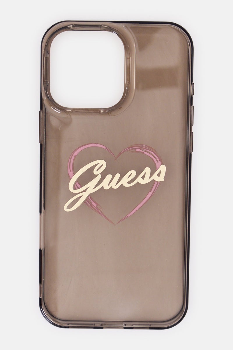 GUESS iPhone 16 Pro Max Brand Logo Protective Case, Grey - Image 1