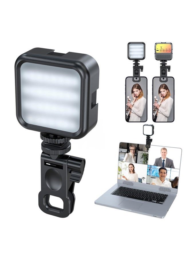 Pixel Phone Video Conference LED Rechargeable Clip Fill Video Light with Front, Adjusted 3 Light Modes for iPhone, Android, iPad, Laptop, for Makeup, TikTok, Selfie, Vlog - Image 5