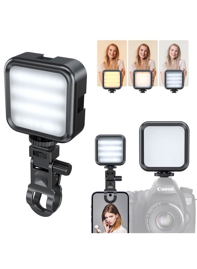 Pixel Phone Video Conference LED Rechargeable Clip Fill Video Light with Front, Adjusted 3 Light Modes for iPhone, Android, iPad, Laptop, for Makeup, TikTok, Selfie, Vlog - Image 1