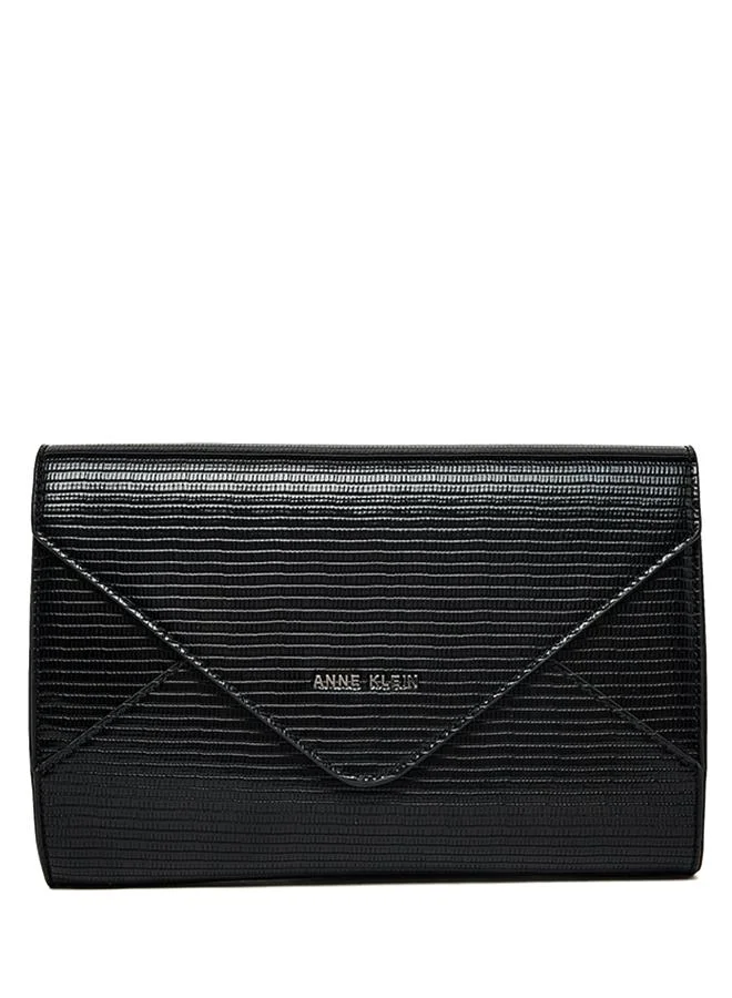 Croc Textured Flap Clutch