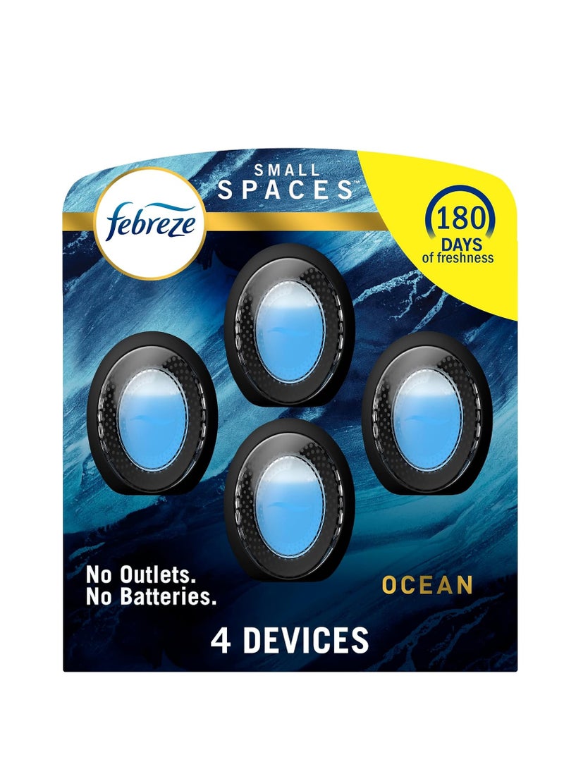 febreze Febreze Small Spaces, Plug in Air Freshener Alternative for home, Odor Fighter Air Freshener, Ocean Scent,25 fl. oz, Pack of 4 - Image 1