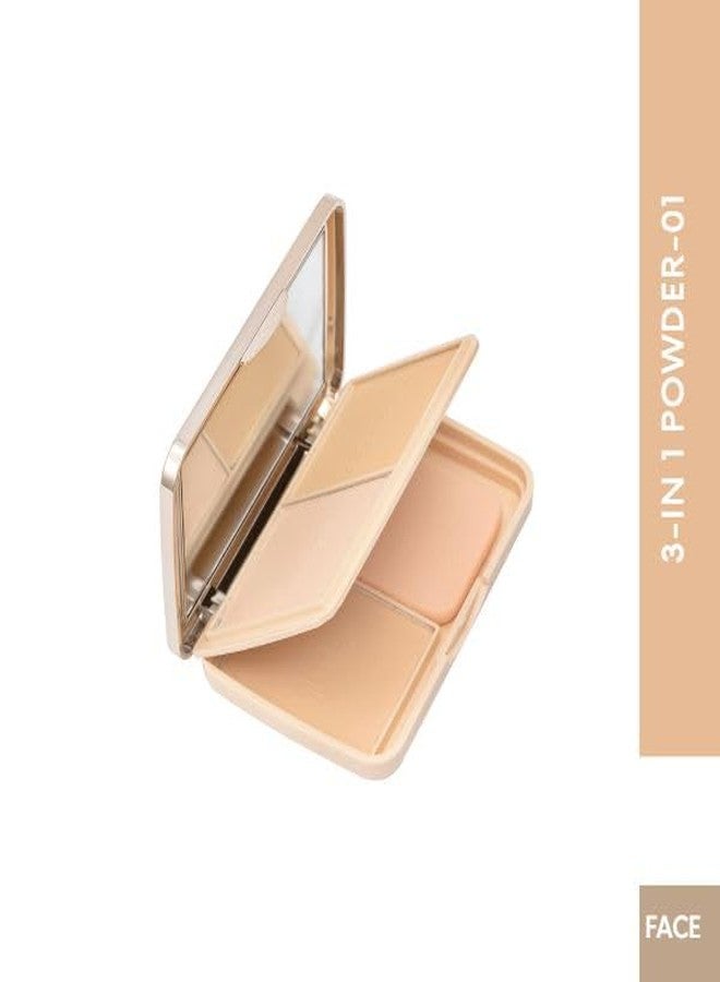 جلام 21 بودرة جلام 21 الطبيعية للتحكم في الزيوت 3 في 1 | تدوم طويلاً للحصول على لمسة نهائية مطفية مع فيتامين هـ | مناسبة لجميع أنواع البشرة المتوسطة (فاتحة - 01) - Image 4