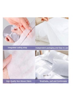 WHIKON Travel Disposable Bed Sheet Set,4Pcs Portable Disposable Sheet and Disposable Pillowcase Set 1pc bed sheet 200*230cm 1pc duvet sheet 200*230cm and 2pc pillowcase 50*85cm  - Image 3