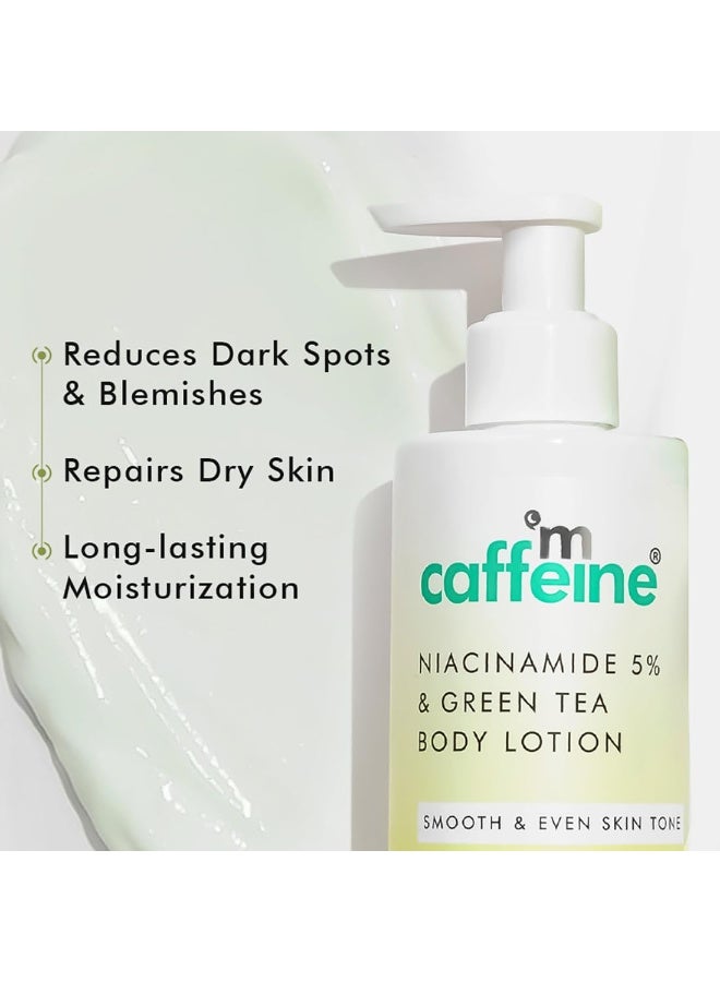 إم كافيين لوشن الجسم المرطب بعمق من إم كافيين، بخلاصة الشاي الأخضر وسيروم النياسيناميد ٥٪ | مرطب للجسم لجميع المواسم مع سيروم النياسيناميد | لوشن للجسم غير لزج للنساء والرجال - Image 2