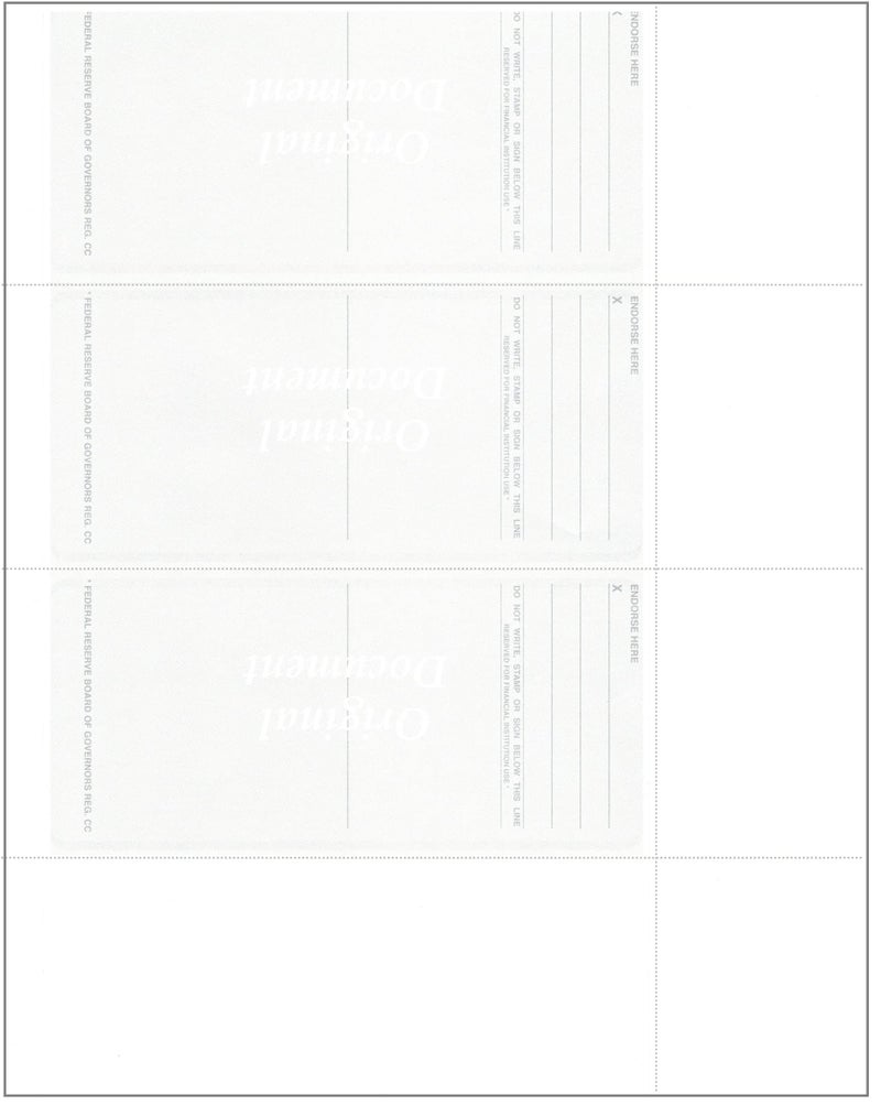 Compuchecks Computer Check Paper - Blank Personal Wallet Checks 3 on a Page - Compatible with Versa Check, QuickBooks, Quicken, and Any Laser Printer (100 Sheets / 300 Checks, Blue Diamond) - Image 2
