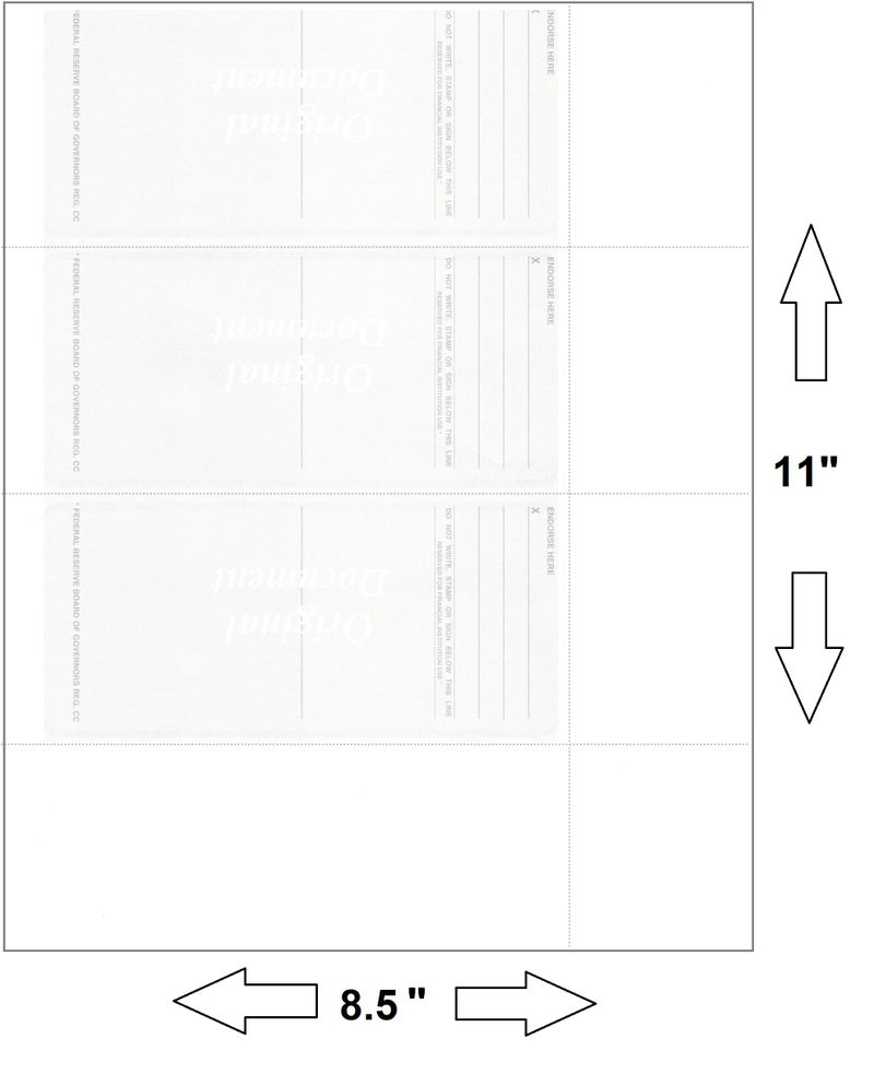Compuchecks Computer Check Paper - Blank Personal Wallet Checks 3 on a Page - Compatible with Versa Check, QuickBooks, Quicken, and Any Laser Printer (100 Sheets / 300 Checks, Blue Diamond) - Image 5