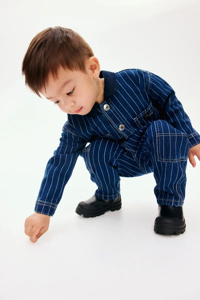 اتش اند ام قميص علوي من القطن المخطط