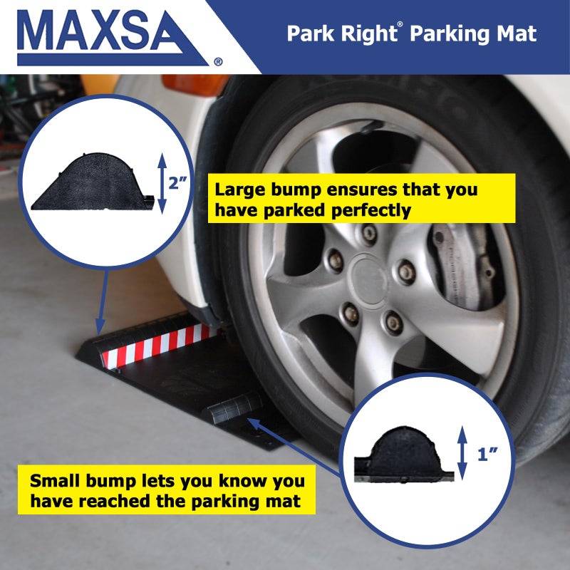 Maxsa Innovations Maxsa 37358 Park Right 21.5" x 11" x 2" Parking Mat, Black - Image 4