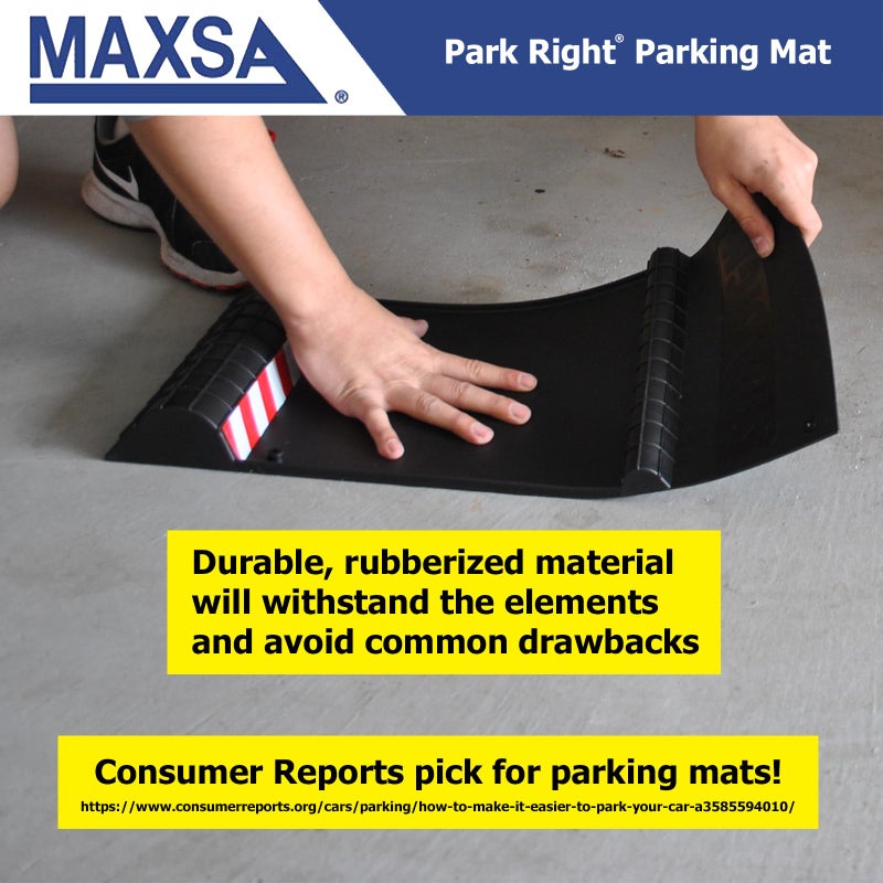 Maxsa Innovations Maxsa 37358 Park Right 21.5" x 11" x 2" Parking Mat, Black - Image 3