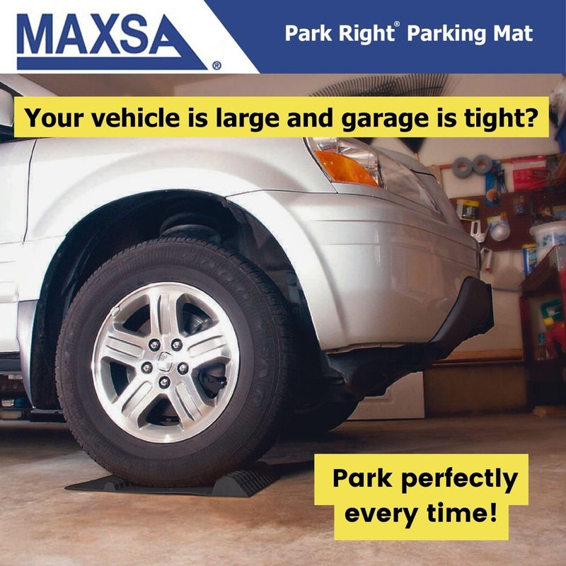 Maxsa Innovations Maxsa 37358 Park Right 21.5" x 11" x 2" Parking Mat, Black - Image 2