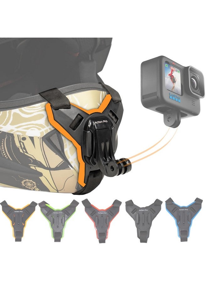 Action Pro Pro Helmet Chin Mount Strap Compatible With Gopro 12 11 10 9 8 7 6 5 4 Insta 360 Sjcam Dji Osmo Action Cameras And Mobiles - Image 1